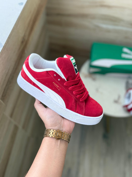 Puma Suede Classic Red & White First Copy Sneakers