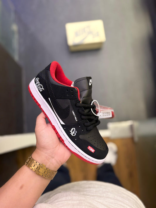 Nike Dunk Low Liberty Walk x Coca-Cola Black Red | Best First Copy Sneakers
